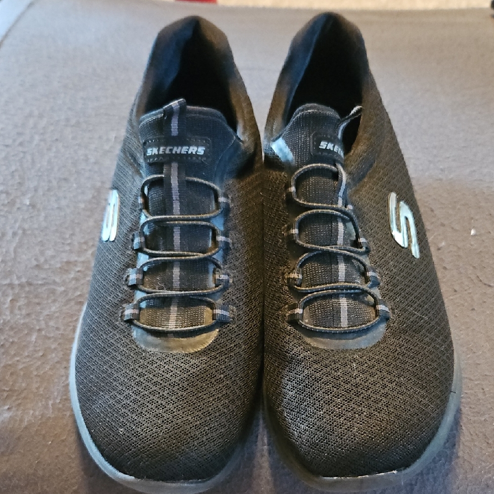 Skechers Black Slip-On Sneakers with Memory Foam